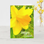 Carte Daffodil "Happy Easter!" - Folded Greeting Card (Fleur jaune)