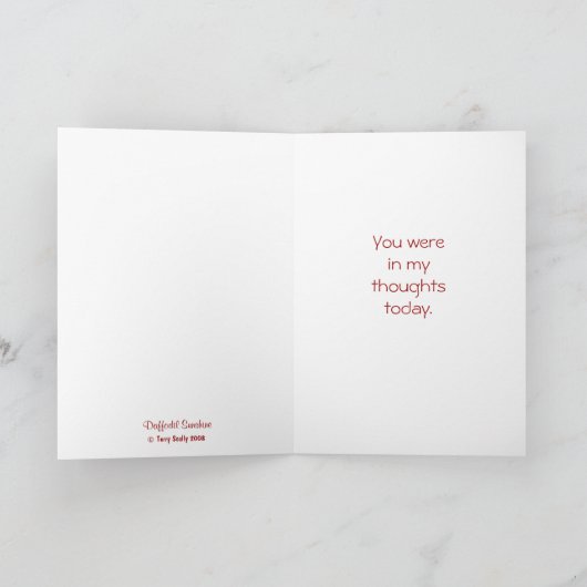 Carte Daffodil "Pensez à vous" (Intérieur)