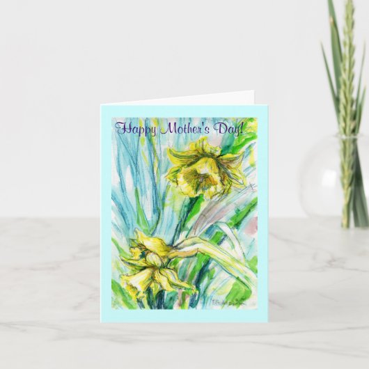 Carte Daffodil Spring Mère's Day Card (Devant)