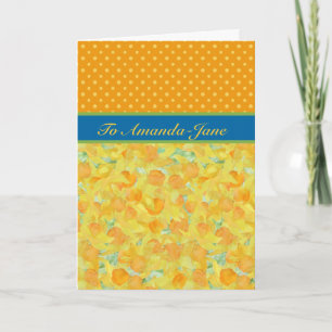 Carte Daffodiles et Pois, mars Anniversaire