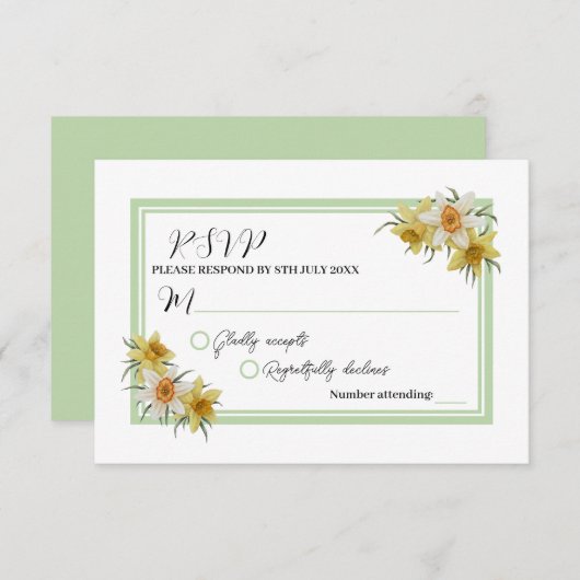 Carte Daffodique (Devant / Derrière)