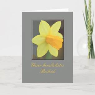 Carte Daffodique Jaune Sympathie Allemande