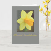 Carte Daffodique Jaune Sympathie Espagnole (Fleur jaune)