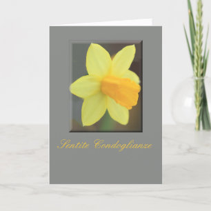 Carte Daffodique Jaune Sympathie Italienne
