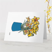 Carte Daffodiques de ligne continue florissante dans le (Fleur jaune)