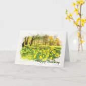 Carte Daffodiques de printemps (Fleur jaune)