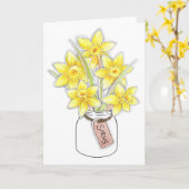 Carte Daffodiques de printemps (Fleur jaune)