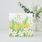 Carte Daffodiques jaunes et blancs Pâques (Debout devant)
