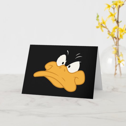 Carte DAFFY DUCK™ Angry Face (Fleur jaune)