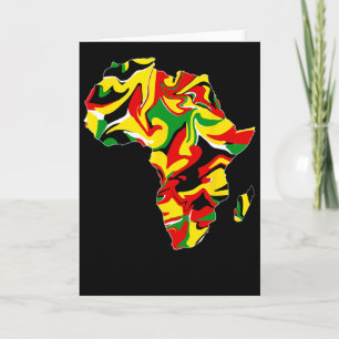 Carte d'Afrique Vert Jaune Rouge Fierté Africaine