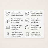 Carte d'Aftercare moderne anti-Wrinkle (Dos)