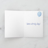 Carte d'âge d'anniversaire de l'éléphant mignonne  (Intérieur)