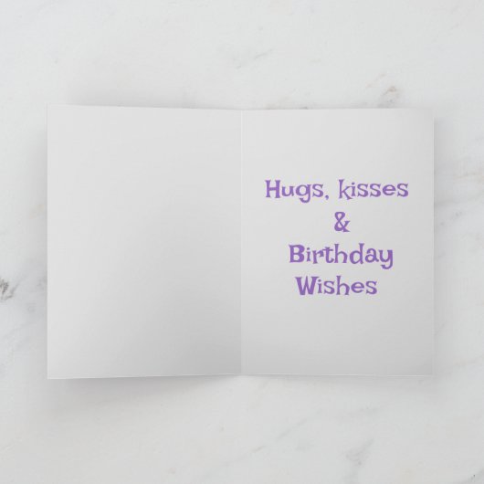 Carte d'âge d'anniversaire Rainbow (Intérieur)