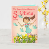 Carte d'âge de la petite-fille "Spring's in the ai (Fleur jaune)