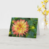 Carte Dahlia (Fleur jaune)