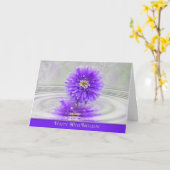 Carte Dahlia 90e anniversaire (Fleur jaune)