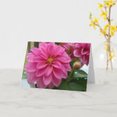 Carte Dahlia Basic Hello (Fleur jaune)