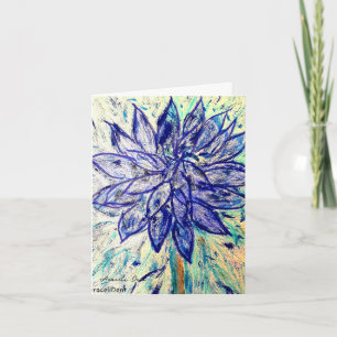 Carte Dahlia Bleu Rare