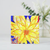 Carte Dahlia jaune (Debout devant)