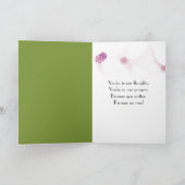 Carte Dahlia Pensée pour Vous dans les nénuphars (Intérieur)