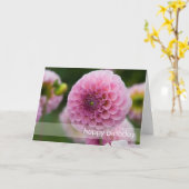 Carte Dahlia rose (Fleur jaune)