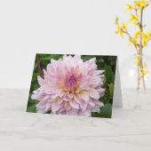 Carte Dahlia rose (Fleur jaune)