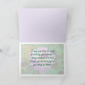 Carte Dahlia rose et blanc/Joyeux anniversaire, Mon ami (Intérieur)