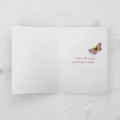 Carte dahlia rose qui pense à toi (Intérieur)