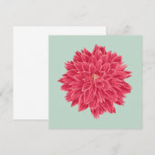 Carte Dahlie rose (Devant / Derrière)