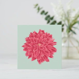 Carte Dahlie rose