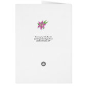 Carte d'aidant avec Stargazer Lilies (Dos)