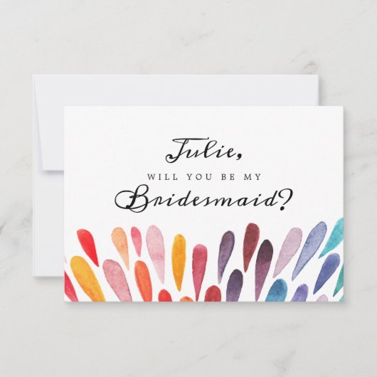 Carte d'aide à l'aquarelle Rainbow (Devant)