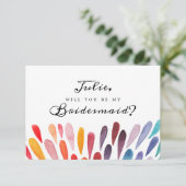 Carte d'aide à l'aquarelle Rainbow (Debout devant)