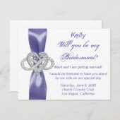 Carte d'aide au coeur bleu pourpre Infinity (Devant / Derrière)