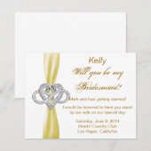 Carte d'aide au coeur de l'infini jaune (Devant / Derrière)