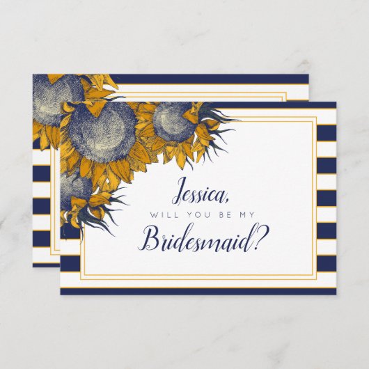 Carte d'aide de la marine Sunflower (Devant / Derrière)