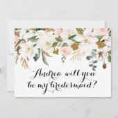 Carte d'aide d'eau couleur blanche Magnolia Garlan (Devant)