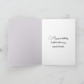 Carte Daisées D'Anniversaire Sur Texture Grise (Intérieur)