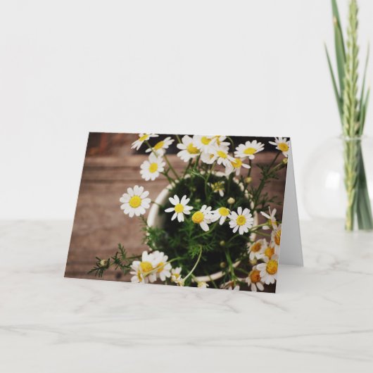 Carte Daisie rustique dans un vase (Devant)