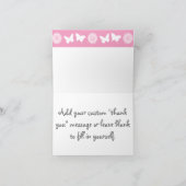 Carte Daisies and Butterflies dans Petal Pink Note (Intérieur)