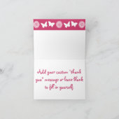 Carte Daisies and Butterflies dans Raspberry Note (Intérieur)