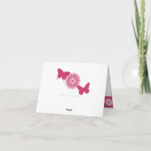 Carte Daisies and Butterflies dans Raspberry Note (Dos)