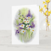 Carte Daisies in Heather Greeting Card (Fleur jaune)