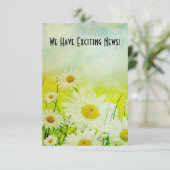 Carte Daisis Vintage Enregistrer La Date (Debout devant)