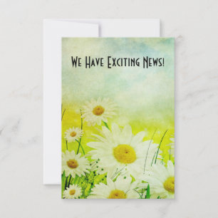 Carte Daisis Vintage Enregistrer La Date