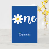 Carte Daisy 1er anniversaire (Fleur jaune)