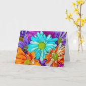 Carte Daisy Anniversaire Bouquet (Fleur jaune)