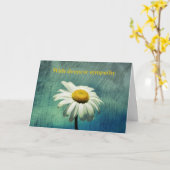 Carte Daisy - Avec profonde sympathie (Fleur jaune)