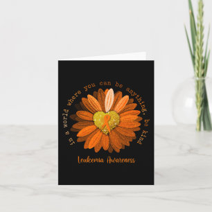 Carte Daisy Be Genre Leukemia Sensibilisation Orange Rib
