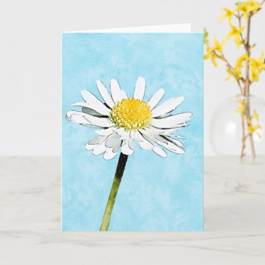 Carte Daisy Blank (Fleur jaune)